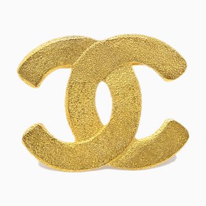 Goldene Cc Brosche von Chanel