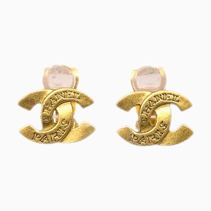 Goldene CC Ohrringe von Chanel, 2 . Set