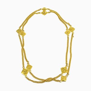 Collar de cadena de oro de Chanel