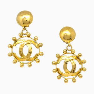 Goldene Ohrhänger von Chanel, 2 . Set