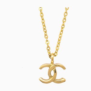 Goldener Mini CC Kettenanhänger von Chanel