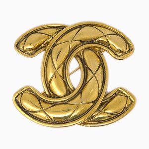 Quilted Cc Brooch Pin Gold 1152 Kk92202 from Chanel
