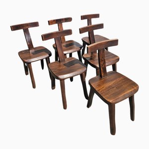 Brutalist Dining Chairs, Finland, 1965, Set of 6