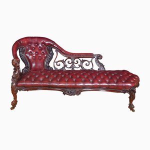 Rococo Revival Chaise Lounge in Rosewood