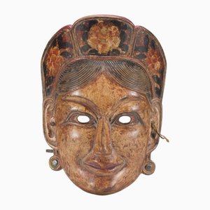 Antike Maske aus Himalaya-Holz