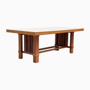 608 Taliesin Dining Table by Frank Lloyd Wright for Cassina, 1986