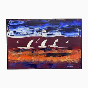 Cordan, Sailboats, 2000, Acrylic on Canvas