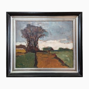 The Grove, Oil Painting, 1950s, Framed