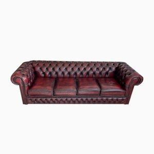 Canapé Chesterfield Vintage en Cuir