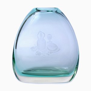 Mid-Century Sommerso Glass Vase by Flavio Poli for Seguso Vetri d’Arte