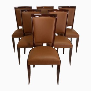 Art Deco Dining Table Chairs, Set of 6