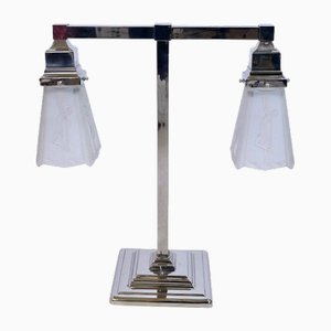 Art Deco Table Lamp with Glass Shades