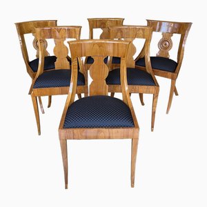 Biedermeier Chairs in Pine, Set of 6