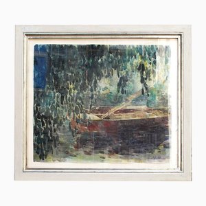 Karl Holstein, Impressionist Landscape, Watercolor, Framed