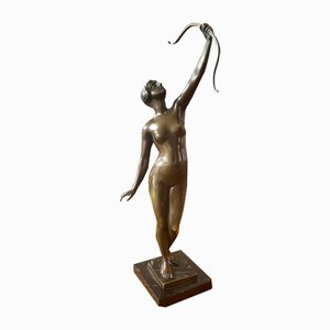 Figura Art Nouveau in bronzo di Hoffmann