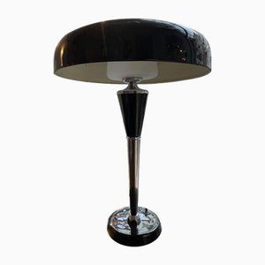 Lámpara de mesa Art Déco en negro