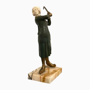 Figurine Chryséléphantine Bronze Ivoire