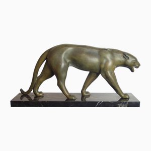Art Deco Panther on Marble Base