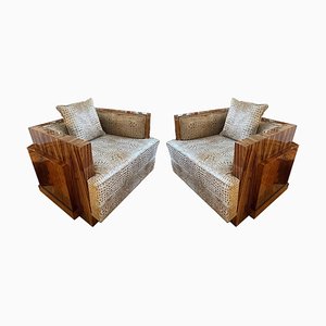 Set of Large Art Deco Armchairs