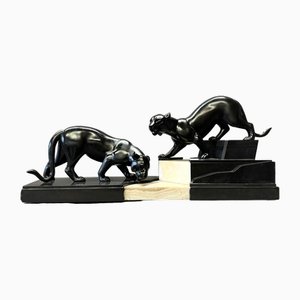 Art Deco Panthers by R. Rochard, Set of 2
