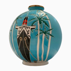 Large Art Deco Ball Vase