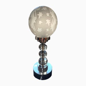 Lámpara de mesa Art Déco con bolas de vidrio