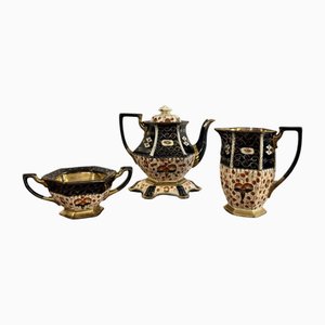 Set da tè antico vittoriano di Royal Davenport, 1880, set di 3