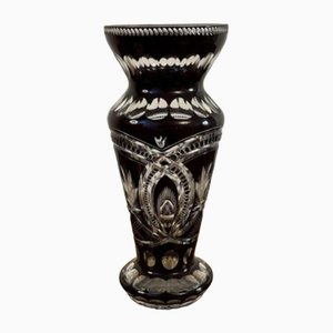 Antique Victorian Bohemian Glass Vase, 1880