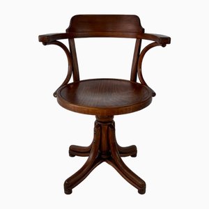 Bentwood Oak Desk Chair from Thonet, 1950s