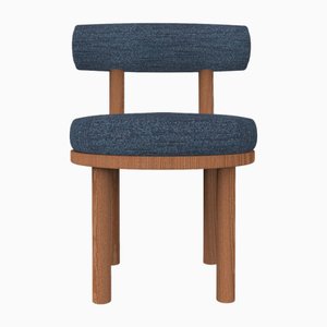 Moca Chair in Tricot Dark Seafoam Fabric and Smoked Oak by Studio Rig for Collector