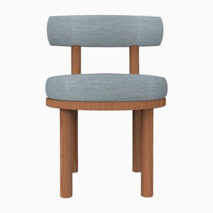 Moca Stuhl aus Tricot Light Seafoam Stoff und Räuchereiche von Studio Rig für Collector