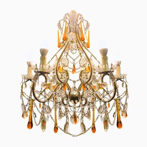 Chandelier Chandelier in Cut Crystal in the style of Maria Teresa, Italy, 1950s