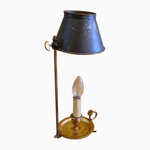 Französische Bouillotte Lampe aus Messing, 1890er