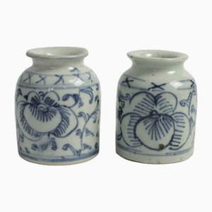 Small Antique Chinese Jars, Set of 2