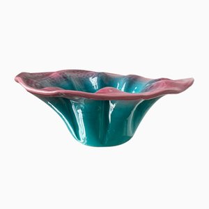 Blue and Pink Ceramic Dish, 1970s