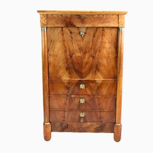 Antique Biedermeier Walnut Secretary