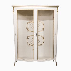 Ivory and Gold Display Cabinet, 1990s