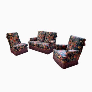 Sofa and Armchair Set by Jean Roche, 1980s, Set of 3