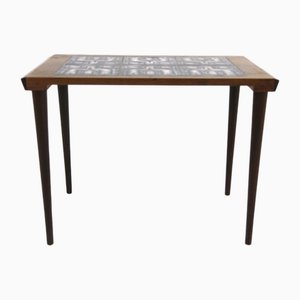 Table d'Appoint en Palissandre et Céramique, Danemark, 1960s