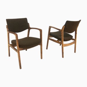 Oak Armchairs from Bondo Graversen, Denmark, 1960s, Set of 2