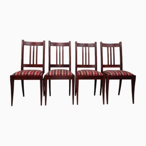 Vintage Mahogany Chairs, 1960s, Set of 4