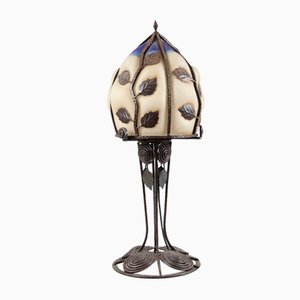 Französische Tischlampe im Tiffany-Stil, 1980er