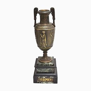 Antike Vase aus Bronze & Marmor im Empire-Stil