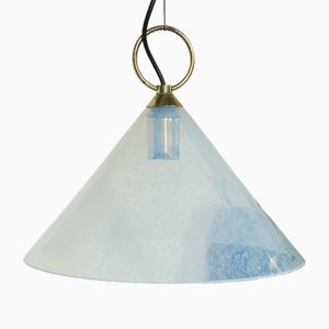 Lámpara de techo Clematide vintage de cristal de Murano Vetri iridiscente, Italia, años 70