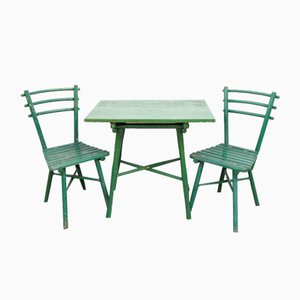 Vintage No. 4 Garden Dining Set by Michael Thonet for Thonet, 1930s, Set of 3