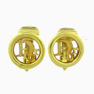 Logo Clip-On Earrings from Christian Dior, Set of 2