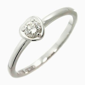 Diamant Leger Heart Ring with Diamond in White Gold from Cartier