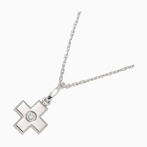 Cross Diamond Necklace in White Gold from Cartier