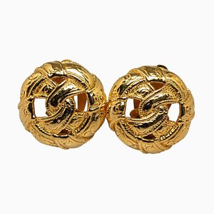 Coco Mark Twist Motif Earrings from Chanel, Set of 2