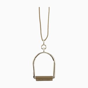 Heritage Equestre Gm Necklace in Silver from Hermes